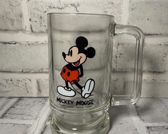 Vintage Mickey Mouse glass mug