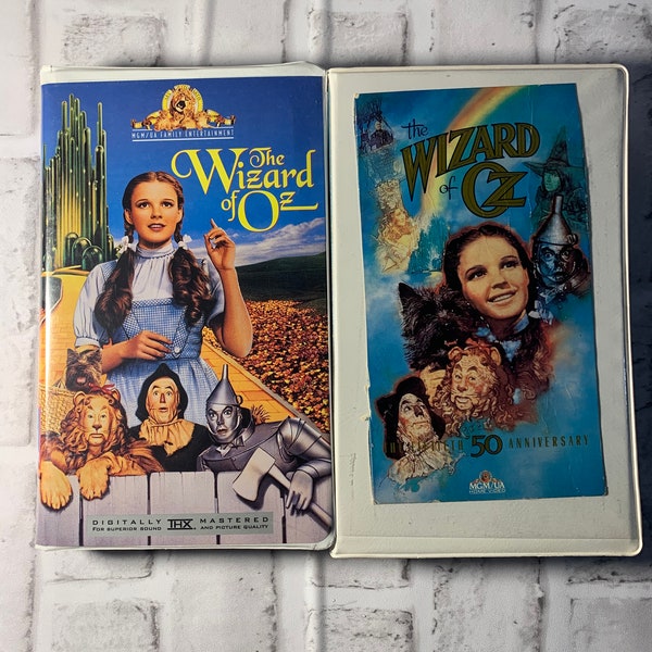 Vintage Wizard of Oz VHS tapes 1989 & 1996