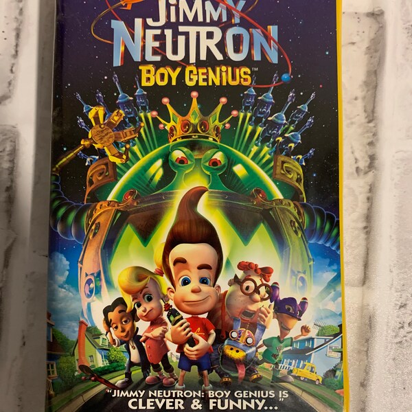 Vintage 2002 jimmy neutron boy genius VHS tape