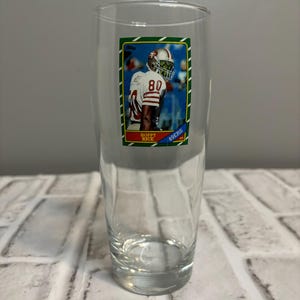 Vintage Topps Hoppy Rice 49ers glass cup