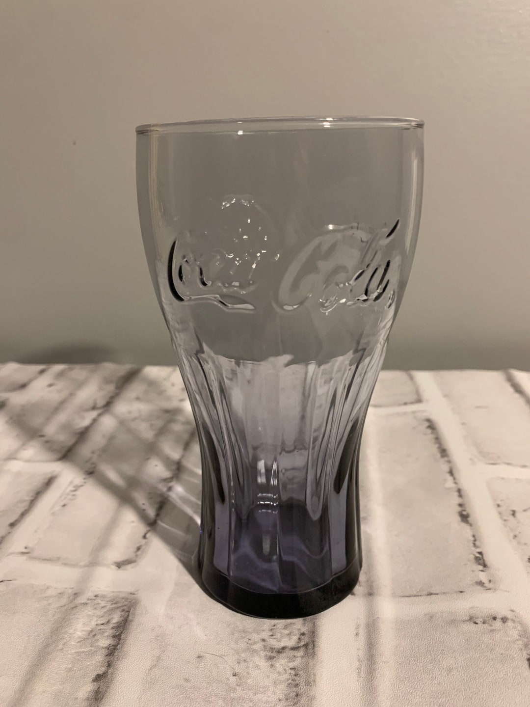 Vintage Purple Cocacola Glass Cup Etsy