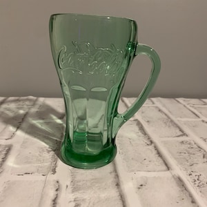 Green Coca-Cola libby glass mug