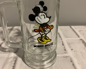 Vintage Walt Disney Minnie Mouse glass mug