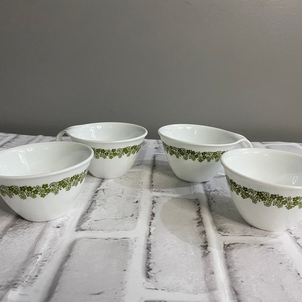 Vintage Corelle Corning Crazy Daisy Hook Handle Set with Sugar and Creamer Bowls