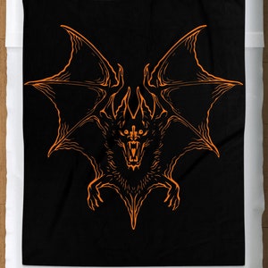 Halloween Vampire Bat Soft Blanket Throw, Halloween Gift, Spooky Gothic Decor, Halloween Decor ,Spooky Season, Fall Decor, Autumn Halloween