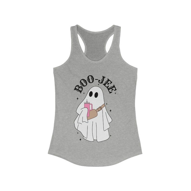 Boojee Shirt, BooJee Tank, Cute Ghost Tee, Halloween Workout Top, Halloween Racerback, Halloween Tshirt, Cute Ghost, BooJee, Bougie image 4