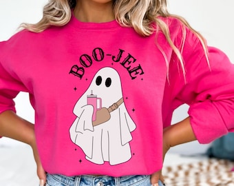 BooJee Sweatshirt, Halloween Shirt, October, Boojee Ghost Sweatshirt, Halloween Shirt for her,  Fall Sweatshirt, Cute Ghost Sweatshirt