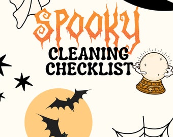 Gruselige Reinigung Checklist, Reinigung Checklist Printable, Organisation, Digitaler Planer 2024, Halloween Checkliste, Reinigung Checklist Vorlage