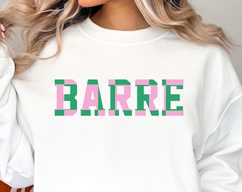 Barre Rundhalsausschnitt, übergroßes Barre-Sweatshirt, Pilates-Trainings-Sweatshirt, Yoga übergroßer Hoodie, Barre-Geschenke, Fitnesslehrer