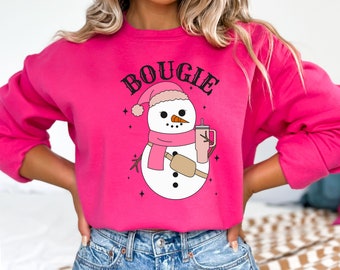 Bougie Schneemann Sweatshirt, BooJee, Weihnachten Santa Pullover, Stanley Weihnachtspullover, Hässlicher Weihnachtspullover für Frauen, Xmas Shirt