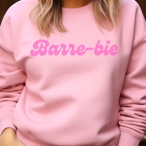 Barre, Bluza z okrągłym dekoltem Barre-bie, Bluzy Barre, Koszulki do ćwiczeń, Koszulki Barre, Koszulki Pure Barre, Bluzy z nadrukiem, Koszulki do ćwiczeń