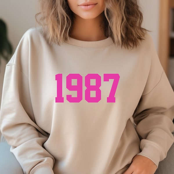 1987 Birthday Sweatshirt, Personalized Birthday Shirt, 80s Birthday Tee, 1987, 80s Baby, Happy Birthday, Birthday Gift for Her, In My Era