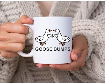 Gänsehaut Becher, Gänsehaut, Gänsehaut Kaffeetasse, Gans, Tierbecher, Geschenke für Tierliebhaber, 11 Unze Keramiktasse, lustige Kaffeetasse