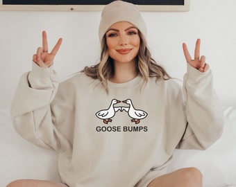 GooseBumps Sweatshirt, Dumme Gans Hoodie, Gänsehaut Pullover, Trendy Lustiges Shirt, BooJee, PSL, Its Fall Y'all, Crewneck Shirt