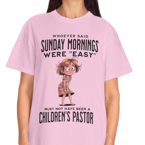 Funny Female Children&#39;s Pastor T-Shirt, Pastor Appreciation Gift, Children&#39;s Church Leader Shirt , Unisex Comfort Colors Tee, Kids Minister