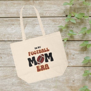 Football Mom Canvas Tote Bag, In My Football Mom Era Shopping Bag, Grocery Bag for Football Mama, Gift for Football Mom, Football Tote Bag