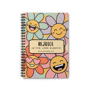 Christian Floral Spiral Notebook Bible Verse Prayer Journal Gift for Friend Gratitude Journal Ruled Notebook for Mom Holiday Gift Exchange
