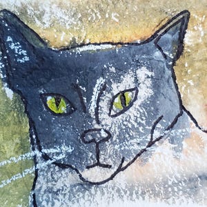 CARTE POSTALE Portrait d'animal de compagnie (mal fait, avec amour) : PETITE [au choix de l'artiste]