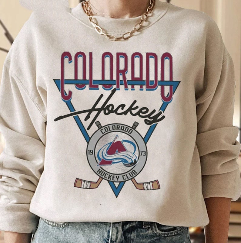 Denver Colorado Avalanche, NHL One of a KIND Vintage Sweatshirt with T –  ShopCrystalRags