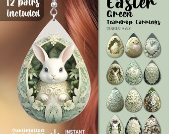 Easter Sublimation Design Earrings, Easter Earrings PNG, Easter Teardrop PNG, Artful Teardrop, Sublimation Earring Designs Easter, Coll.67