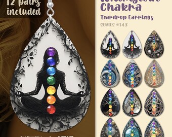 Teardrop Earring PNG Template, Sublimation Earring Chakra PNG, Earring Template For Sublimation, Sublimation Design Bundle, Bundle PNG