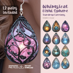 Teardrop Earring PNG Template, Sublimation Earring Template PNG, Earring Template For Sublimation, Sublimation Design Bundle, Bundle PNG