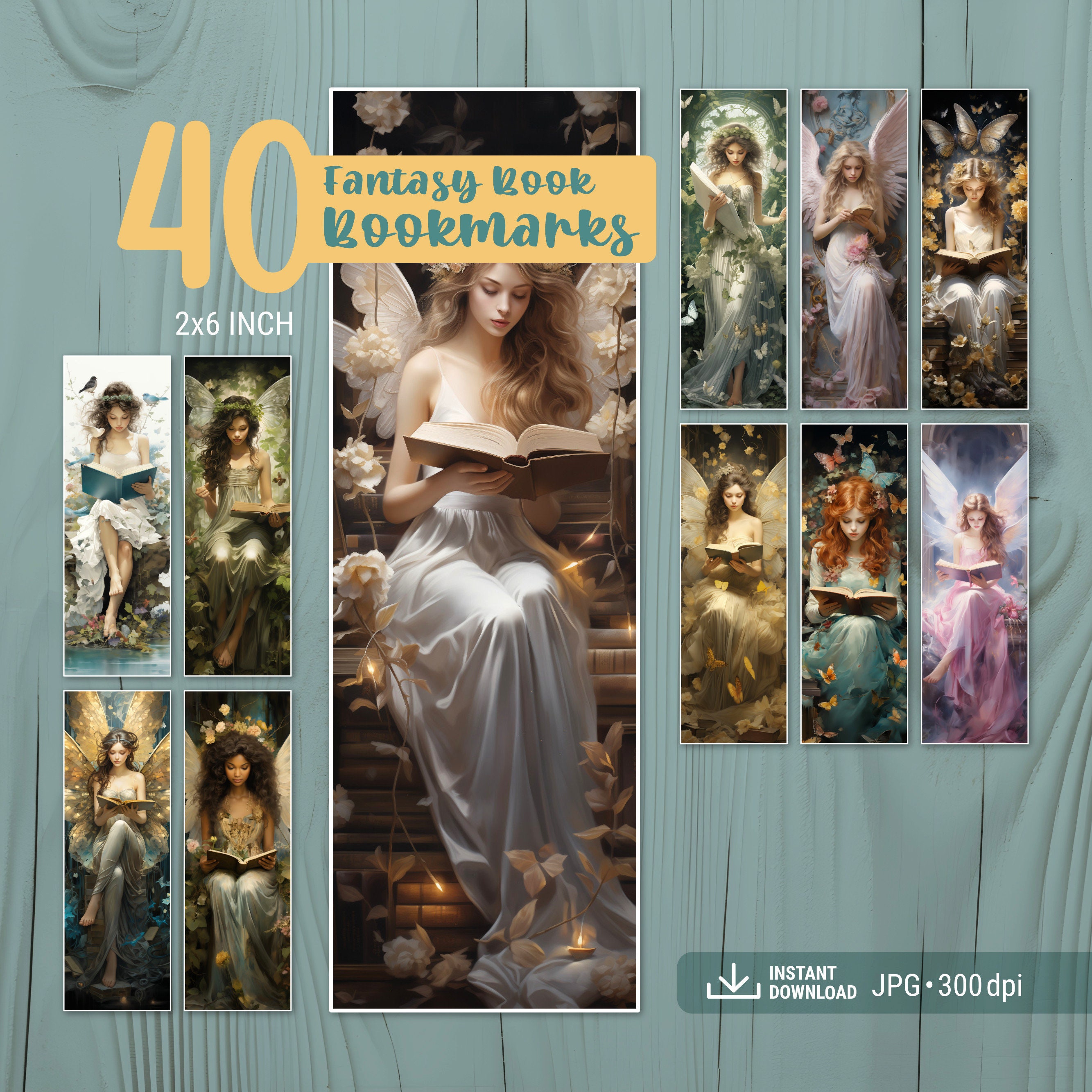 Fantasy Bookmark Examples Fantasy Bookmarks Printable, Bookmarks Books-lovers-gift, Bookmark ...
