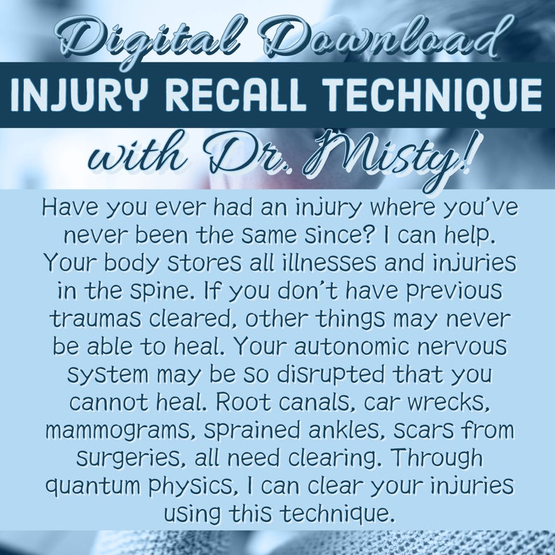 Heal Old Wounds or Injuries With Injury Recall Technique With Dr Misty