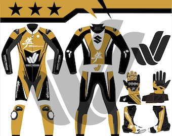 Hayabusa VV GXR Motorbike Racing Leather Suit- CE Approved Motorbike Riding Suit With Protective Armours