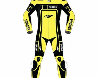 YAMAHA Racing-pak van rundleer - CE-goedgekeurd motorrijpak met beschermende kleding
