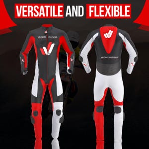 Velocity Ventures Motorbike Racing Leather Suit- CE Approved Motorbike Riding Suit With Protective Armours
