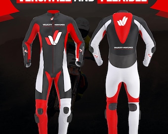 Velocity Ventures Leren motorpak - CE-goedgekeurd motorrijpak met beschermende kleding