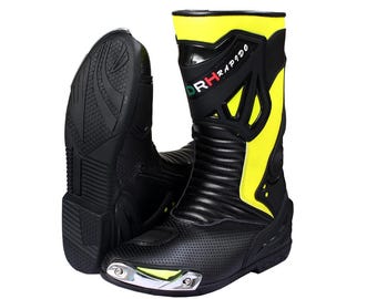 DRH Leather Motorbike Boots with Superior Protection and Comfort