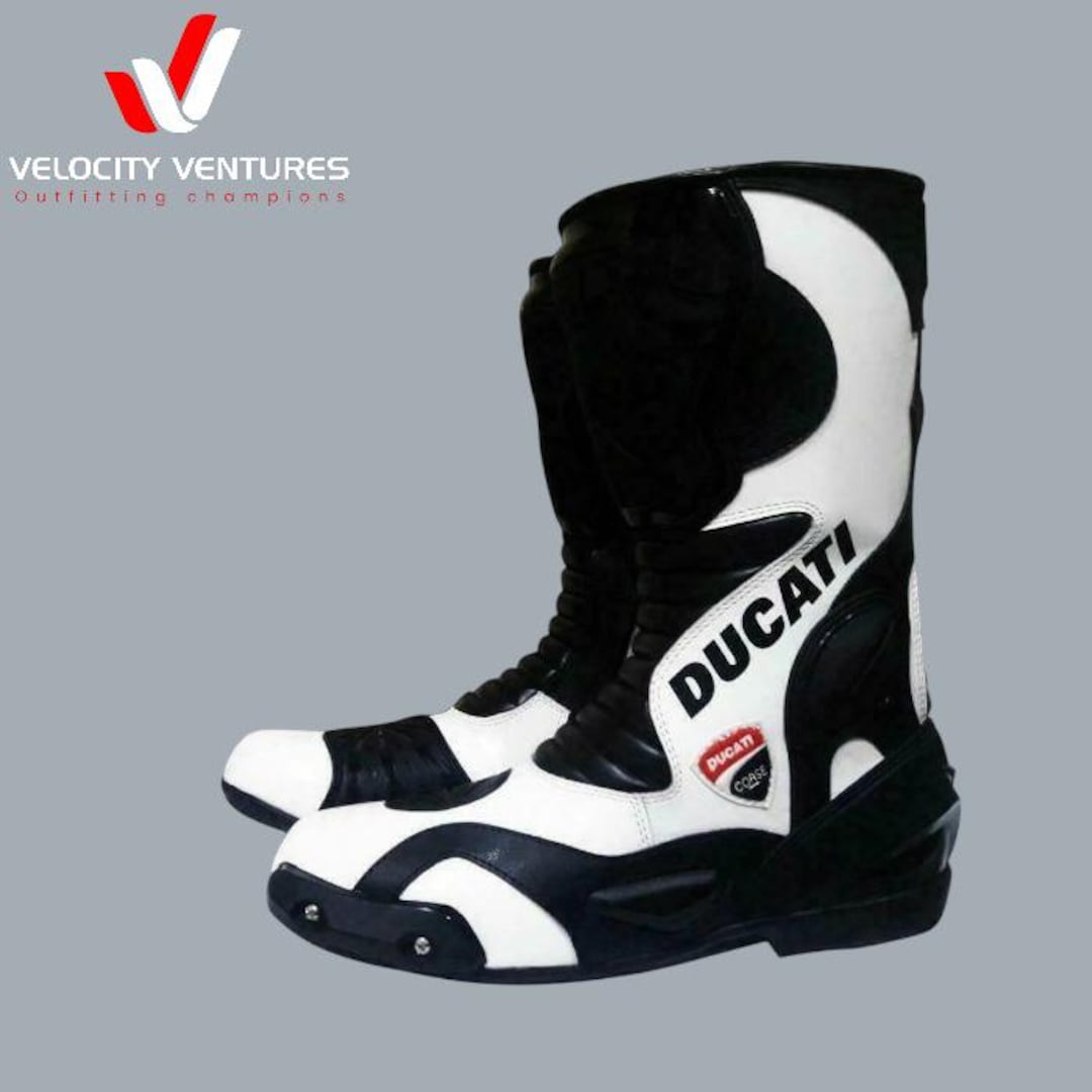 Ducati Motorcycle Riding Shoes | Premium Leather Motorbike Boots
