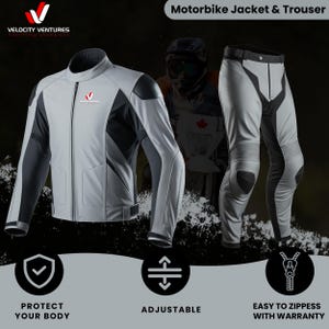 Velocity Ventures 2 piece Motorbike Racing Leather Suit- CE Approved Motorbike Riding Suit With Protective Armours