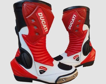Ducati Premium Leather Motorbike boots with Superior Protection and Comfort