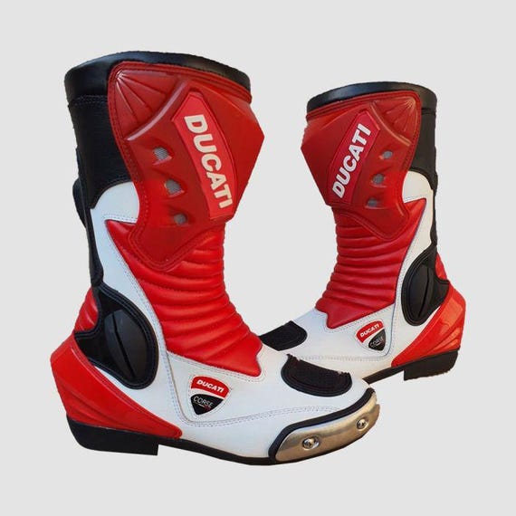 Ducati Premium Leather Motorbike Boots With Superior Protection