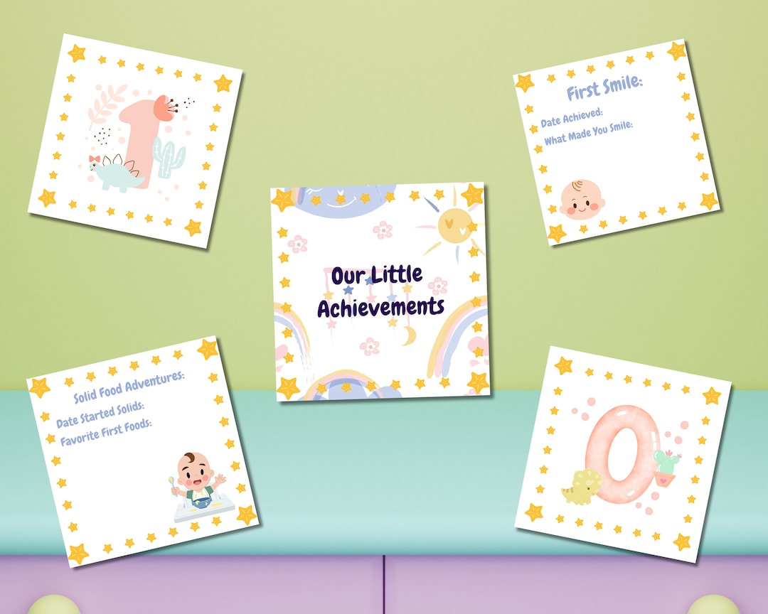 Printable Baby Monthly Milestone Cards Baby Shower Gifts - Etsy
