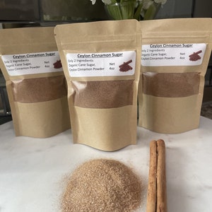 Homemade Cinnamon Infused Sugar 4 oz image 1