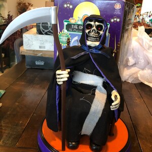 1997 Telco Motion-ettes THE GRIM REAPER Animated Halloween Display Works image 2