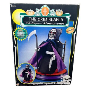 1997 Telco Motion-ettes THE GRIM REAPER Animated Halloween Display Works image 8