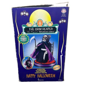 1997 Telco Motion-ettes THE GRIM REAPER Animated Halloween Display Works image 9