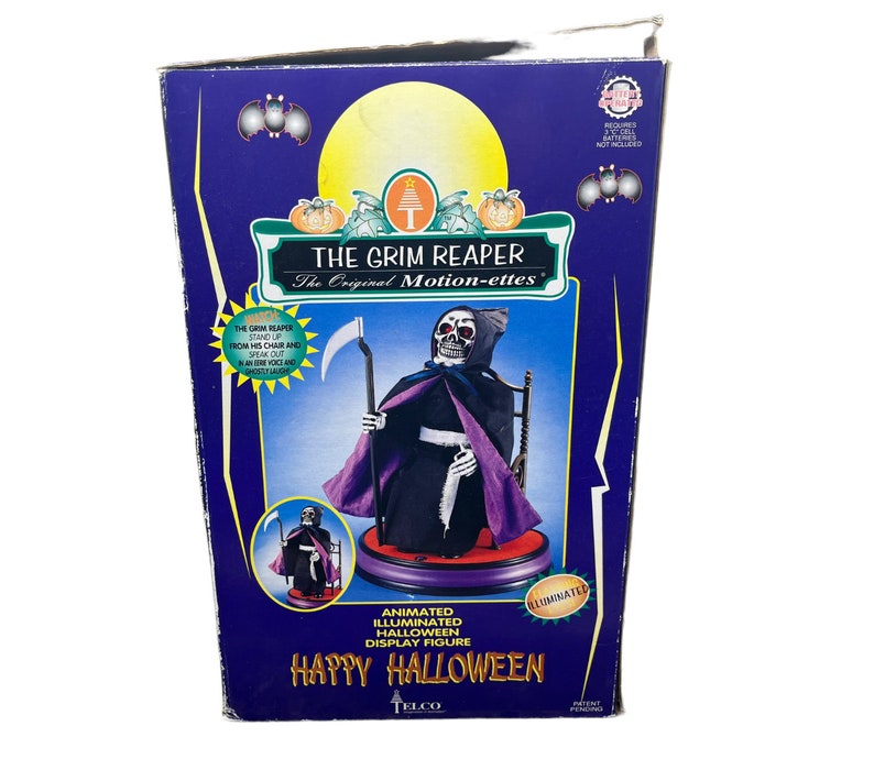 1997 Telco Motion-ettes THE GRIM REAPER Animated Halloween Display Works image 9