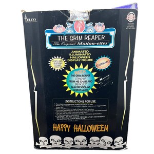 1997 Telco Motion-ettes THE GRIM REAPER Animated Halloween Display Works image 10