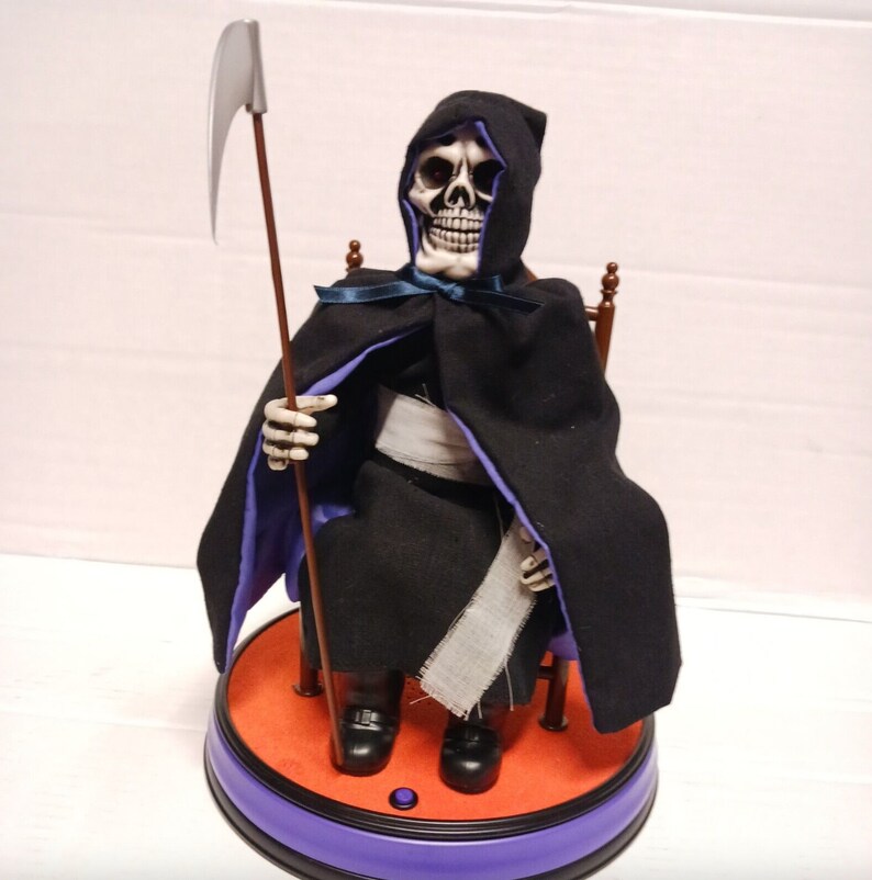 1997 Telco Motion-ettes THE GRIM REAPER Animated Halloween Display Works image 3