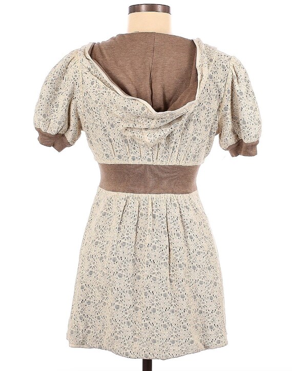 Retro VTG Rare Twee Reversible Anthropologie Knitted & Knotted Short  Sleeved Ivory Brown Lace Cardigan Hoodie - Etsy