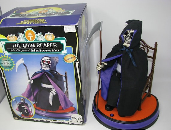 1997 Telco Motion-ettes THE GRIM REAPER Animated Halloween Display Works