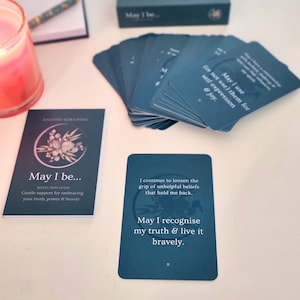 Intention Card Deck & guide booklet, wellbeing, affirmation, journal prompts, daily quote, true self, compassion, coaching, selfcare, oracle