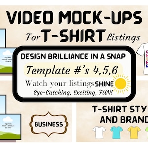 Video Mock-Up T-Shirt | Etsy Listing Video | Animated Video Template | Animated Canva Template | Listing Mockup Template | Digital Download