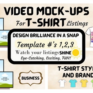 Video Mock-Up T-Shirt | Etsy Listing Video | Animated Video Template | Animated Canva Template | Listing Mockup Template | Digital Download